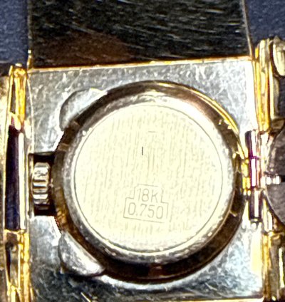 Omega Classic Brazalete Nido Brazalete Con Reloj Oculto Oro 18 Vintage