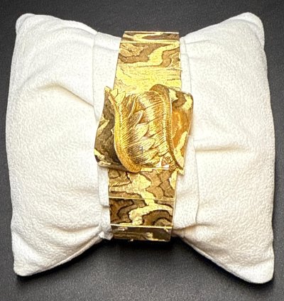 Omega Classic Brazalete Nido Brazalete Con Reloj Oculto Oro 18 Vintage