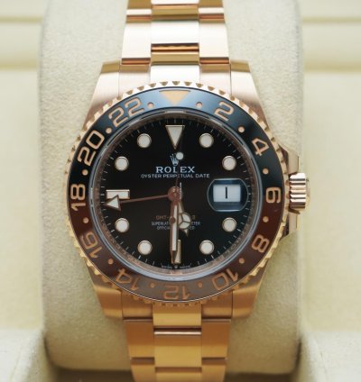 Rolex Gmt-master Ii Rose Gold 126715chnr