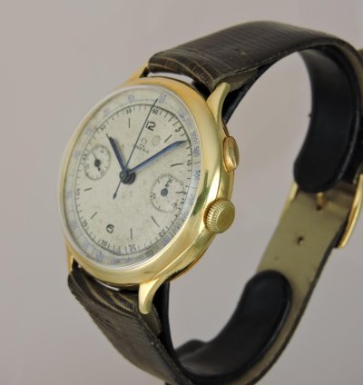 Omega Classic Cal 33 3 18k Oversized Monopusher Chronograph - Monopulsante Monopoussoir