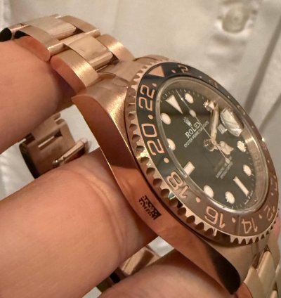 Rolex Gmt-master Ii Rose Gold 126715chnr Nos Full Stickers 2021