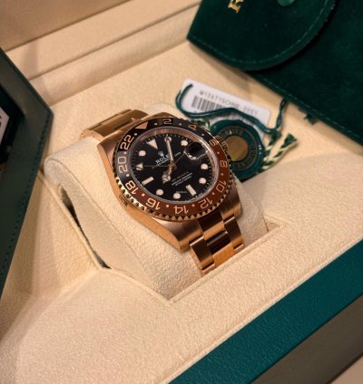 Rolex Gmt-master Ii Rose Gold 126715chnr Nos Full Stickers 2021