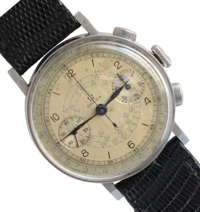 Omega Classic Chronograph Ck 987 Staybrite Silver Dial Caliber 33 3 Chro 1941