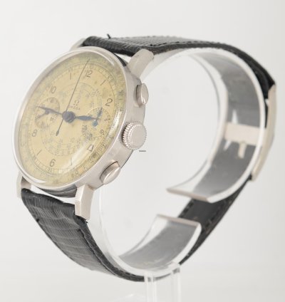 Omega Classic Chronograph Ck 987 Staybrite Silver Dial Caliber 33 3 Chro 1941