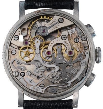 Omega Classic Chronograph Ck 987 Staybrite Silver Dial Caliber 33 3 Chro 1941