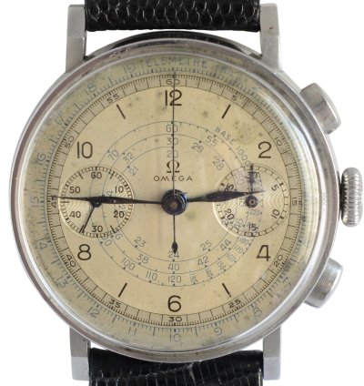 Omega Classic Chronograph Ck 987 Staybrite Silver Dial Caliber 33 3 Chro 1941