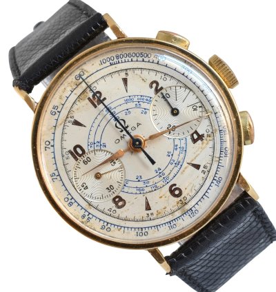Omega Classic Chronograph Oversize 37mm Caliber 33 3 Chro Yellow Gold 18kt 1941