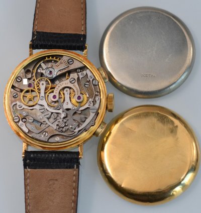 Omega Classic Chronograph Oversize 37mm Caliber 33 3 Chro Yellow Gold 18kt 1941