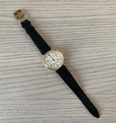 Omega Classic Chronograph Oversize 37mm Caliber 33 3 Chro Yellow Gold 18kt 1941