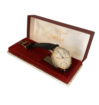 Omega Classic Chronograph Oversize 37mm Caliber 33 3 Chro Yellow Gold 18kt 1941