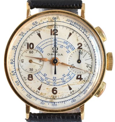 Omega Classic Chronograph Oversize 37mm Caliber 33 3 Chro Yellow Gold 18kt 1941