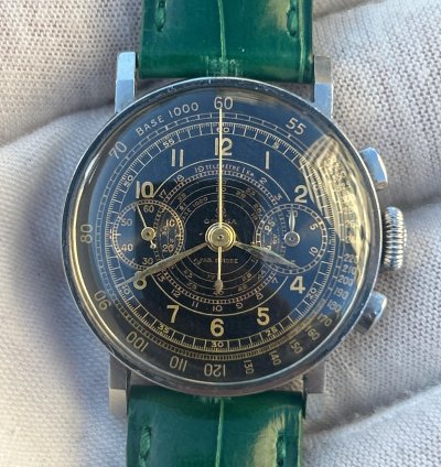 Omega Classic Ck 2078 Rare And Attractive Stainless Steel Chronograph Wristwatch