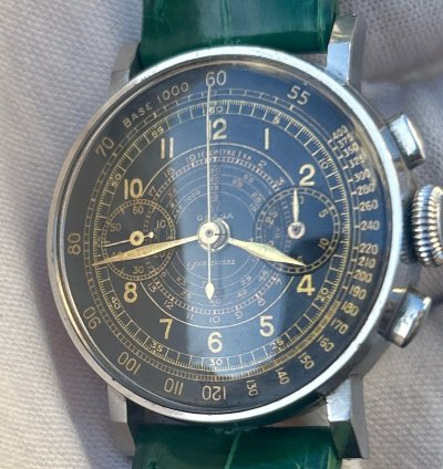 Omega Classic Ck 2078 Rare And Attractive Stainless Steel Chronograph Wristwatch
