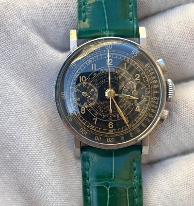 Omega Classic Ck 2078 Rare And Attractive Stainless Steel Chronograph Wristwatch