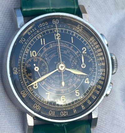 Omega Classic Ck 2078 Rare And Attractive Stainless Steel Chronograph Wristwatch
