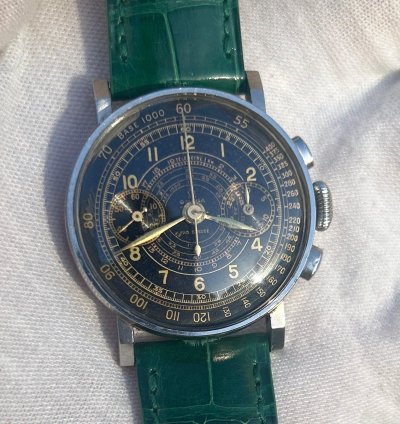 Omega Classic Ck 2078 Rare And Attractive Stainless Steel Chronograph Wristwatch
