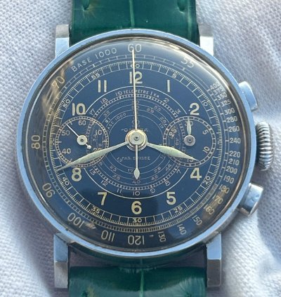Omega Classic Ck 2078 Rare And Attractive Stainless Steel Chronograph Wristwatch