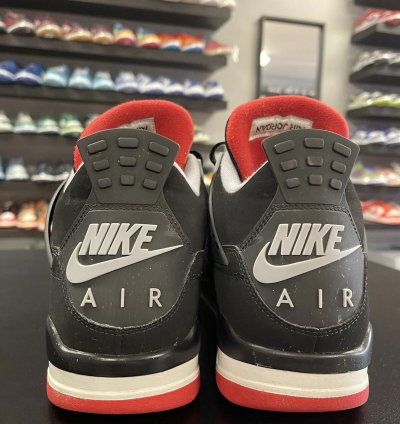 Size 11 - Jordan 4 Retro Og Bred 2019 308497-060 Black Red