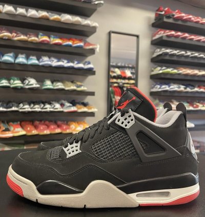 Size 11 - Jordan 4 Retro Og Bred 2019 308497-060 Black Red