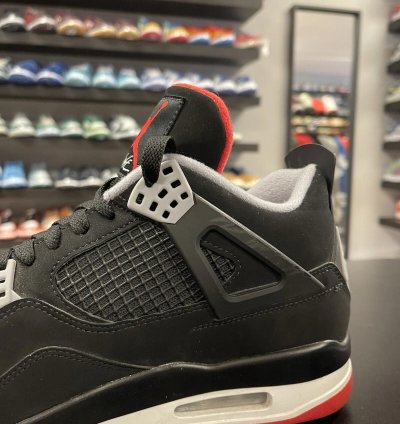 Size 11 - Jordan 4 Retro Og Bred 2019 308497-060 Black Red