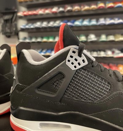 Size 11 - Jordan 4 Retro Og Bred 2019 308497-060 Black Red