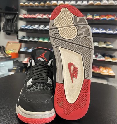 Size 11 - Jordan 4 Retro Og Bred 2019 308497-060 Black Red