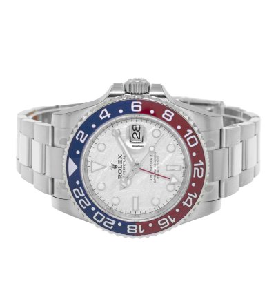 Rolex Gmt-master Ii Superman 40mm White Gold Meteorite Dial Red Blue Bezel 126719blro