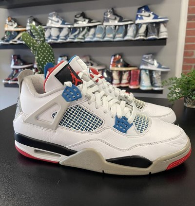 Size 11 - Jordan 4 Retro What The 4 Fire Red Military Blue
