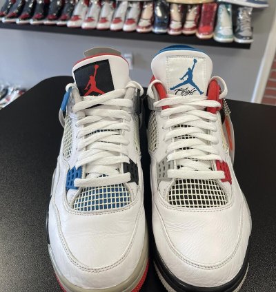 Size 11 - Jordan 4 Retro What The 4 Fire Red Military Blue