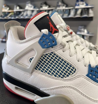 Size 11 - Jordan 4 Retro What The 4 Fire Red Military Blue