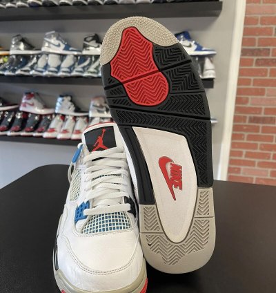 Size 11 - Jordan 4 Retro What The 4 Fire Red Military Blue