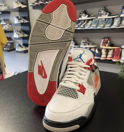 Size 11 - Jordan 4 Retro What The 4 Fire Red Military Blue