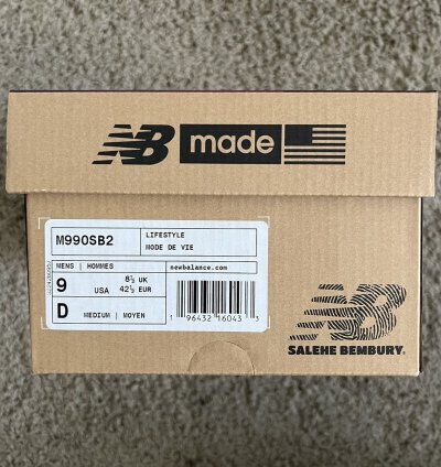 Salehe Bembury New Balance 990v2 Sand Be The Time Size 9