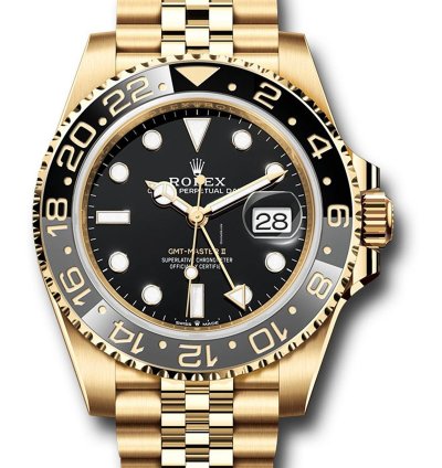 Rolex Gmt-master Ii Unworn 126718 Gmt-master Ii 18k Yellow Gold 40mm Black Dial Jubilee Bracelet