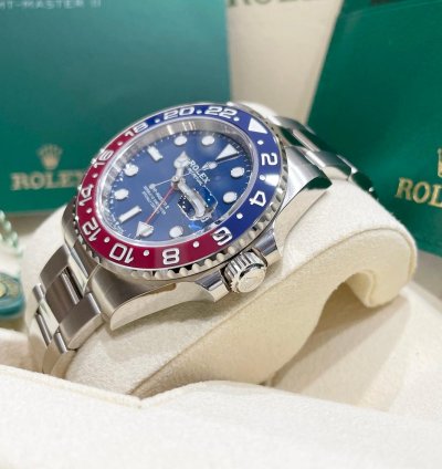 Rolex Gmt-master Ii Unworn 126719 Gmt-master Ii White Gold Pepsi Blue Dial Oyster Bracelet