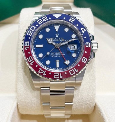 Rolex Gmt-master Ii Unworn 126719 Gmt-master Ii White Gold Pepsi Blue Dial Oyster Bracelet