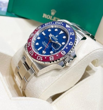 Rolex Gmt-master Ii Unworn 126719 Gmt-master Ii White Gold Pepsi Blue Dial Oyster Bracelet