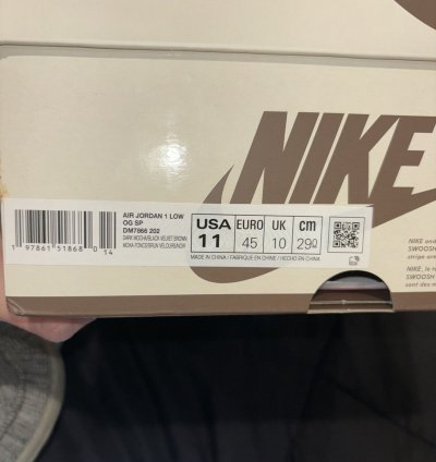 Size 11 Travis Scott Air Jordan 1 Velvet Brown