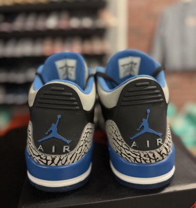 Size 12 - Air Jordan 3 Retro Sport Blue Black 2014 Rare