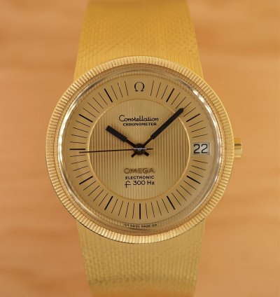 Omega Constellation 18k Constellation F300hz Electronic Chronometer Tuningfork