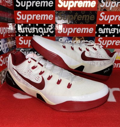 Nike Kobe 9 Em Tb White Gym Red - 685776 160 Size 17