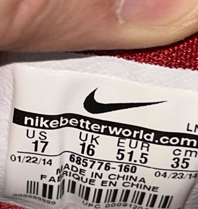 Nike Kobe 9 Em Tb White Gym Red - 685776 160 Size 17