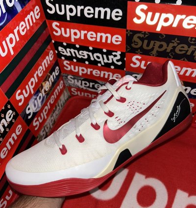 Nike Kobe 9 Em Tb White Gym Red - 685776 160 Size 17