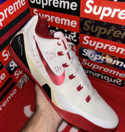 Nike Kobe 9 Em Tb White Gym Red - 685776 160 Size 17