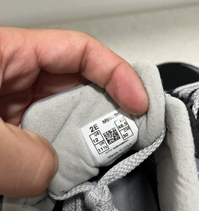 Size 12 2e - New Balance 992 Black Grey Made In Usa M992bk