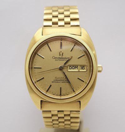 Omega Constellation Automatic 1680057 Full Gold 18kt Unpolished Very Rare