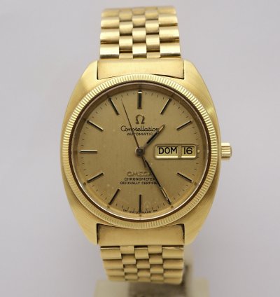 Omega Constellation Automatic 1680057 Full Gold 18kt Unpolished Very Rare