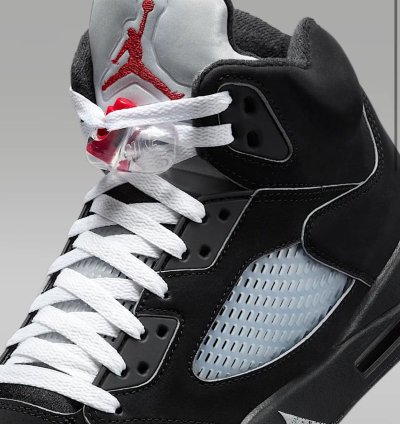 Size 12- Air Jordan 5 Retro Og Black Metallic Reimagined
