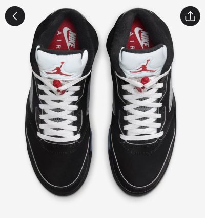 Size 13 - Air Jordan 5 Retro Og Black Metallic Reimagined