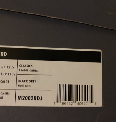 Size 13 New Balance 2002r Protection Pack Black Grey
